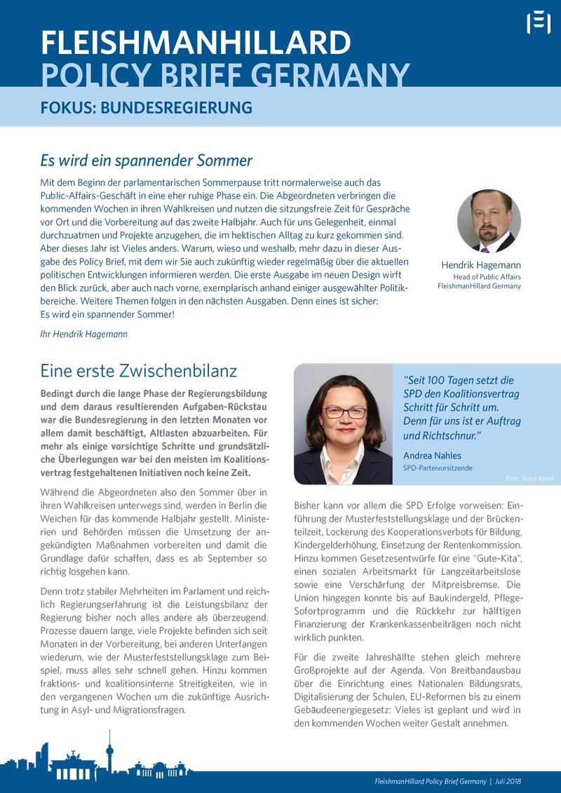 Policy Brief Bundesregierung (Juli 2018 ...